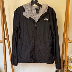 The North Face Black Jacket with Soft Gray Hood